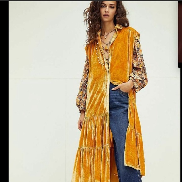Free People On My Own Velvet Maxi Top - Picture 1 of 14